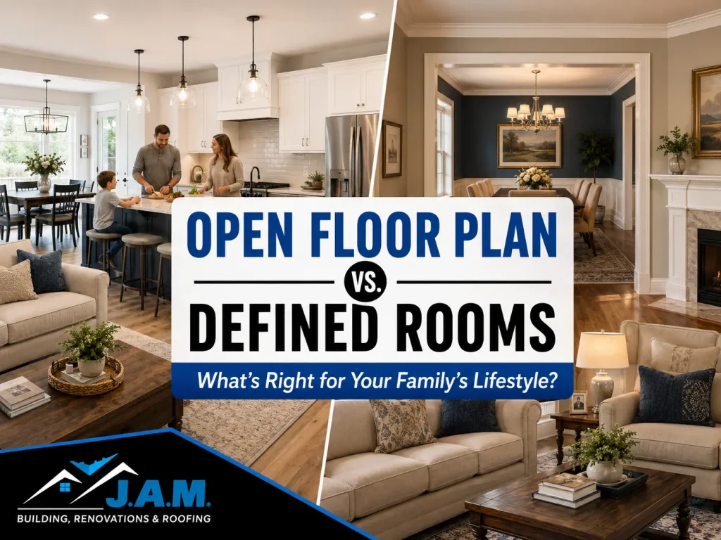 open floor plan vs defined rooms